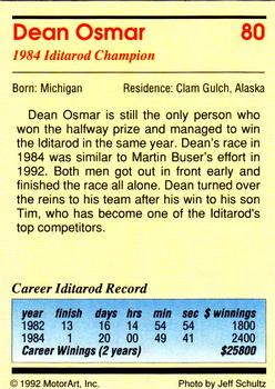 1992 MotorArt Iditarod Sled Dog Race #80 1984 Champion Back
